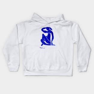 A Blue Nude in matisse style Kids Hoodie